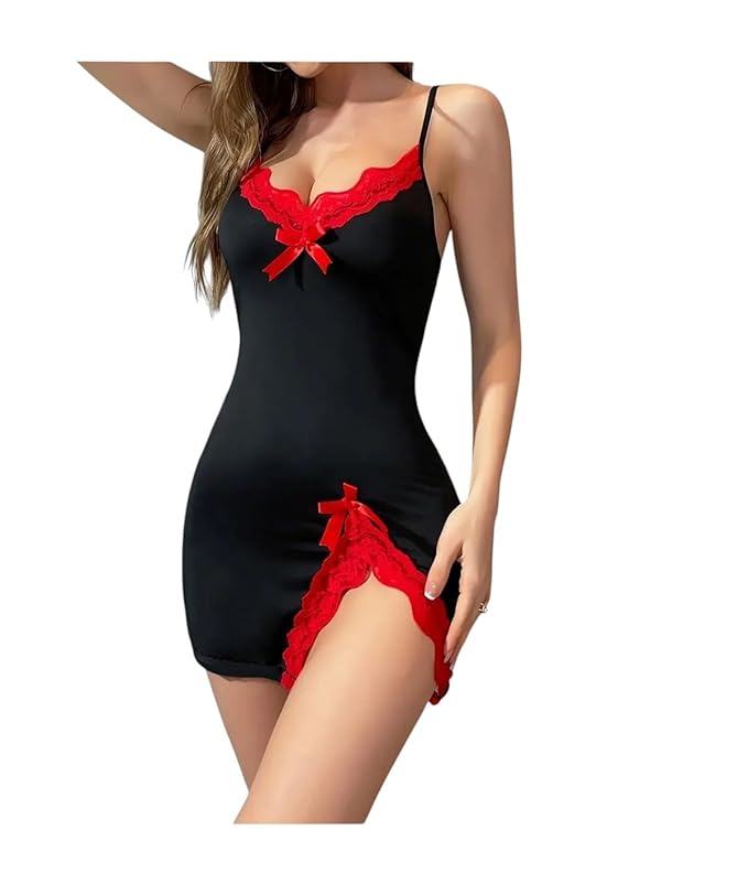 Sexy Lace Nightwear – Soft Lycra Dress