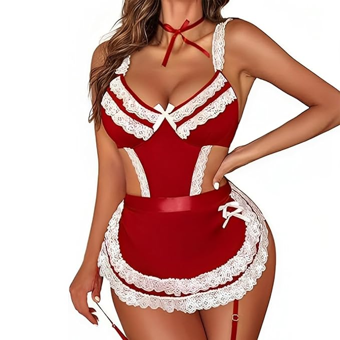 Women’s Babydoll Role Play Maid Costume Set